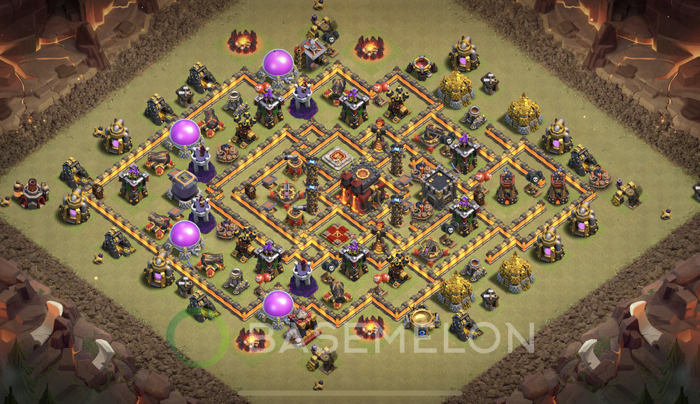 Town Hall Level 10 War Base Design 2025, Anti 2 Stars, Anti Everything, Layout #1413