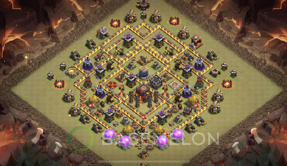 Town Hall Level 10 War Base Design 2025, Max Levels, Anti Everything, Layout #1423