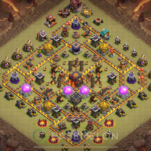 Town Hall Level 10 War Base Design 2025, Max Levels, Anti Everything, Layout #1439
