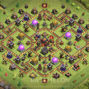 Town Hall Level 10 Farm Base Design 2025, Hybrid, Layout #1500