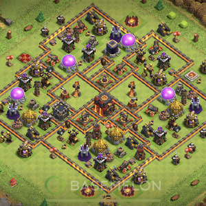 Rathaus Level 10 Verteidigung Base, Anti 3 Sterne, Anti Air, Layout #151