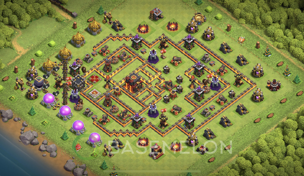 Town Hall Level 10 Trophy/Defense Base Design 2024, Anti Everything, Layout #152