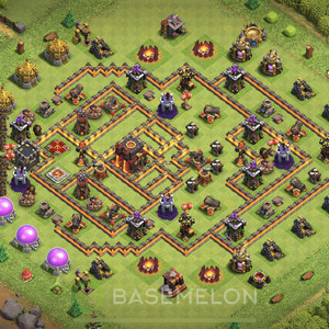 Town Hall Level 10 Trophy/Defense Base Design, Anti Everything, Layout #152