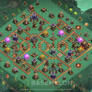 Town Hall Level 10 Farm Base Design 2025, Hybrid, Layout #1535