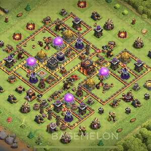 Town Hall Level 10 Trophy/Defense Base Design 2025, Anti GoWipe, Anti 3 Stars, Layout #1592