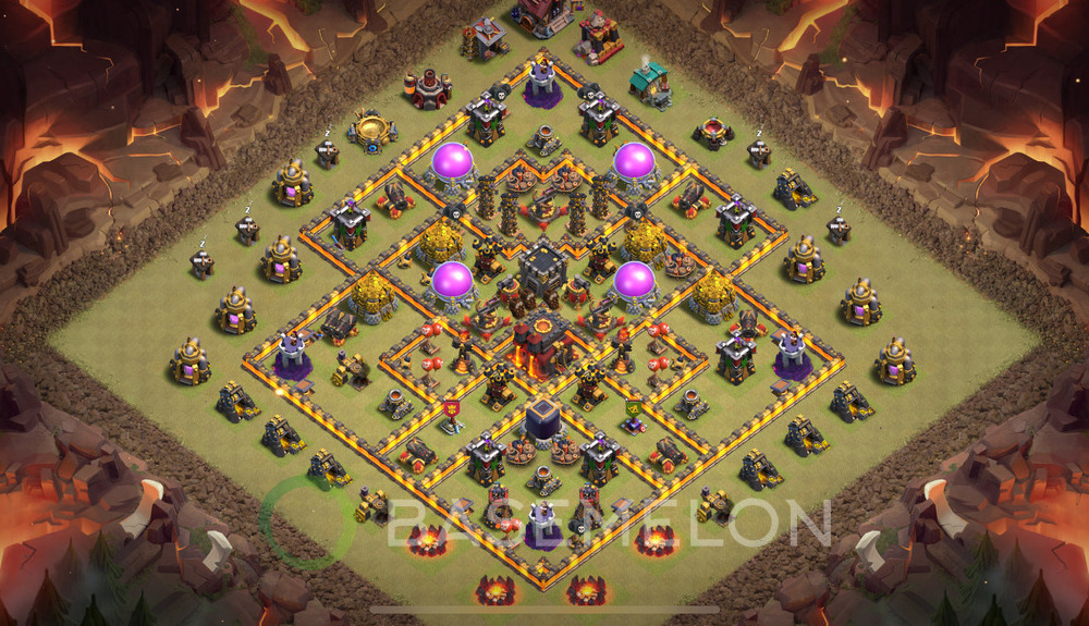 Hôtel de Ville Level 10 Guerre GDC Base  2025, Anti 2 Étoiles, Anti Tout, Village #1637