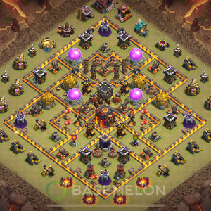 Rathaus Level 10 Krieg Base 2025, Anti 2 Sterne, Anti Alles, Layout #1637