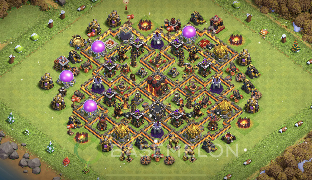 Aldea del Ayuntamiento Nivel 10 para Defensa, Anti 3 Estrellas, Híbrido Diseño 2025, #1654