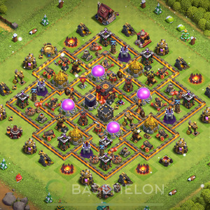 Town Hall Level 10 Trophy/Defense Base Design 2025, Legend League, Hybrid, Layout #1679