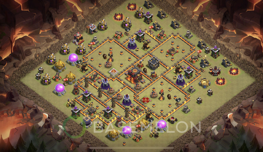 Hôtel de Ville Level 10 Guerre GDC Base  2025, Anti Tout, Village #1682