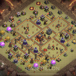 Town Hall Level 10 War Base Design 2025, Anti Everything, Layout #1682