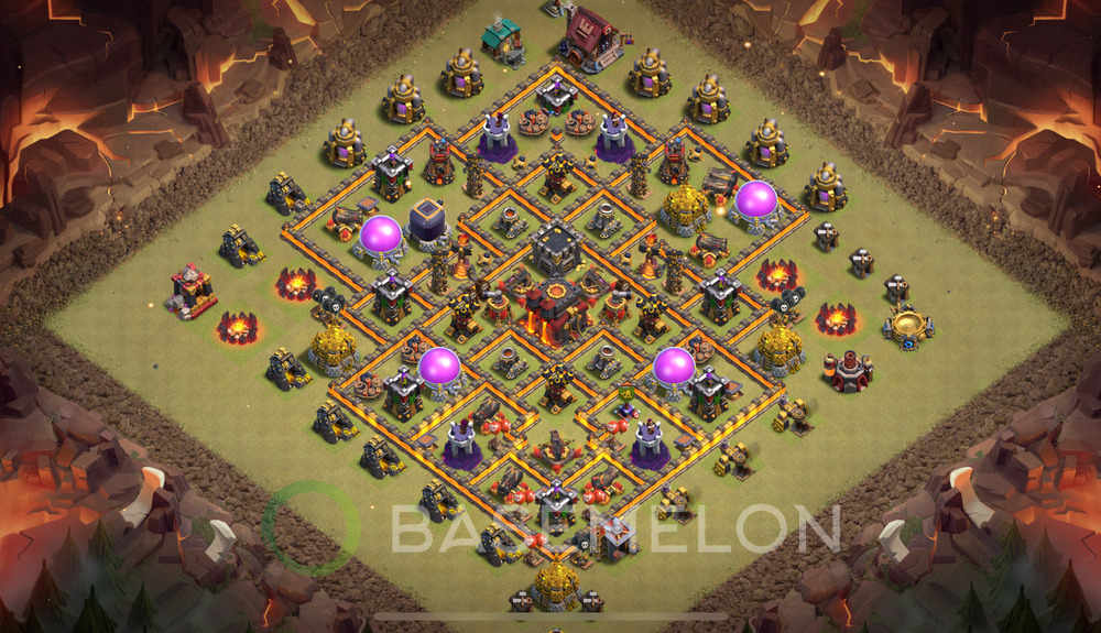 Hôtel de Ville Level 10 Guerre GDC Base  2025, Niveaux max, Hybride, Village #1683