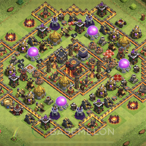 Town Hall Level 10 Farm Base Design 2025, Anti Everything, Hybrid, Layout #1760