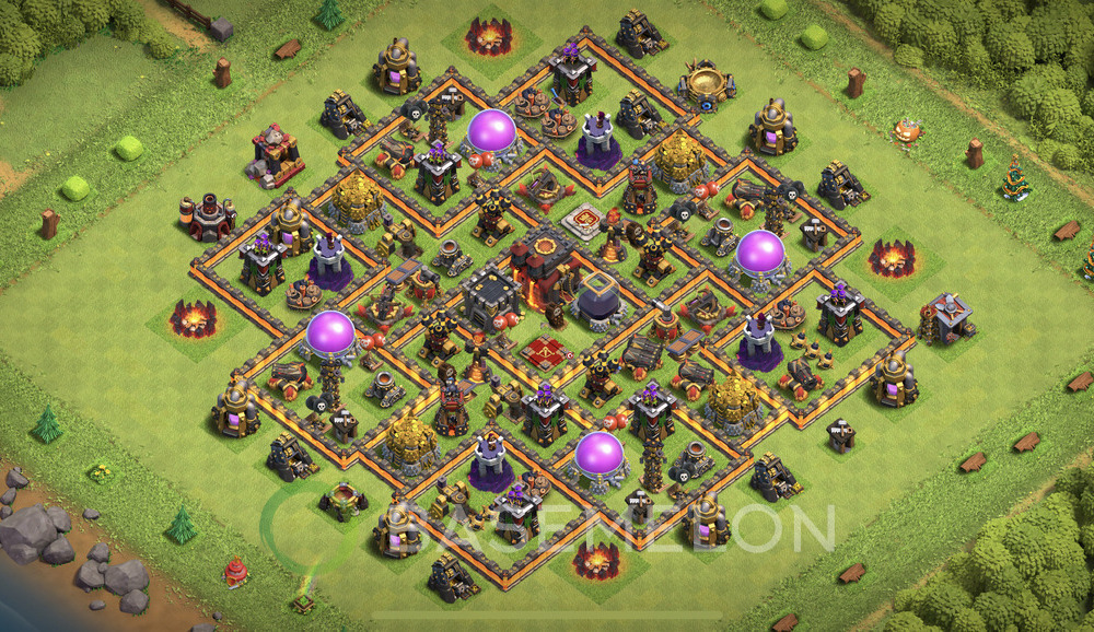 Town Hall Level 10 Farm Base Design 2025, Legend League, Hybrid, Layout #1767