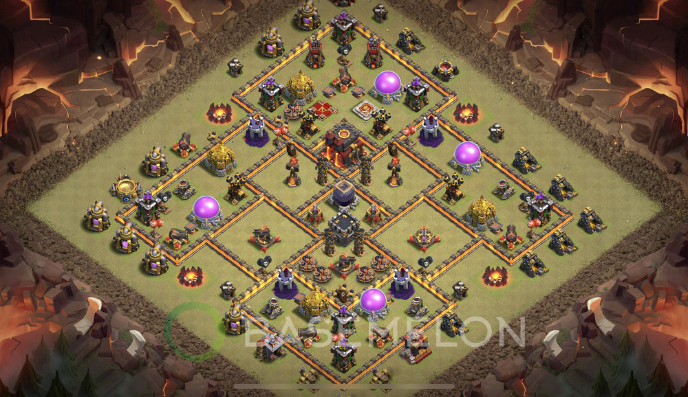 Hôtel de Ville Level 10 Guerre GDC Base  2025, Anti Tout, Hybride, Village #1807