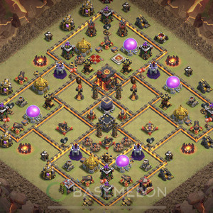 Town Hall Level 10 War Base Design 2025, Anti Everything, Hybrid, Layout #1807