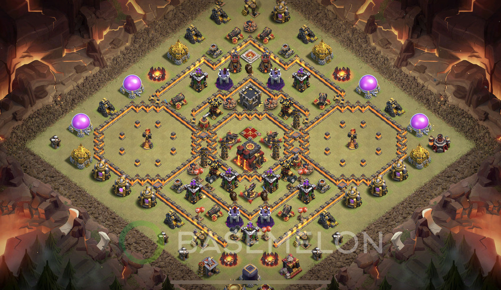 Town Hall Level 10 War Base Design 2024, Max Levels, Anti Air, Layout #190