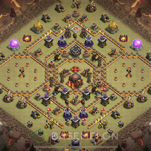 Town Hall Level 10 War Base Design, Max Levels, Anti Air, Layout #190