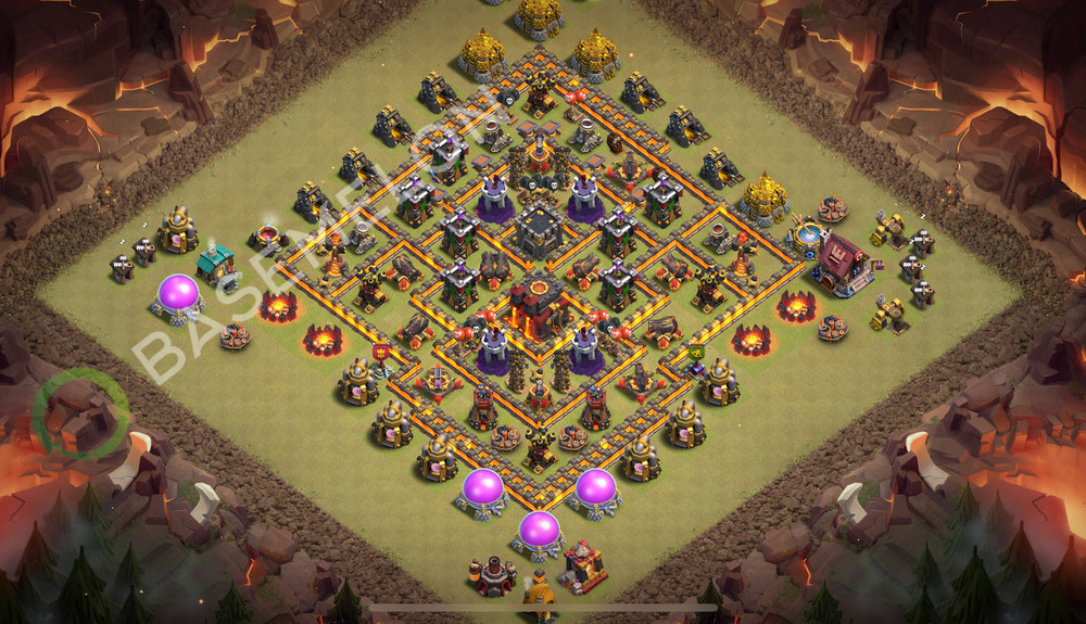 Aldea del Ayuntamiento Nivel 10 para Guerra, Anti 3 Estrellas Diseño 2025, #1953