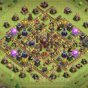 Town Hall Level 10 Farm Base Design 2025, Anti Everything, Hybrid, Layout #1975