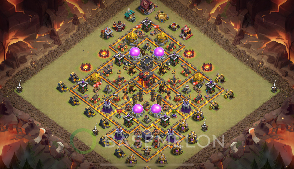Town Hall Level 10 War Base Design 2025, Anti Everything, Hybrid, Layout #2002
