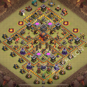 Town Hall Level 10 War Base Design 2026, Anti Everything, Hybrid, Layout #2002