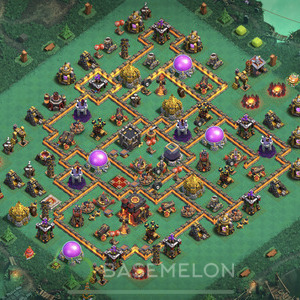 Town Hall Level 10 Trophy/Defense Base Design 2025, Anti Everything, Layout #2014