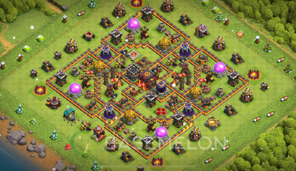 Town Hall Level 10 Farm Base Design 2025, Max Levels, Anti 2 Stars, Layout #2034