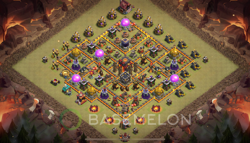 Town Hall Level 10 War Base Design 2025, Anti 2 Stars, Anti Everything, Layout #2054