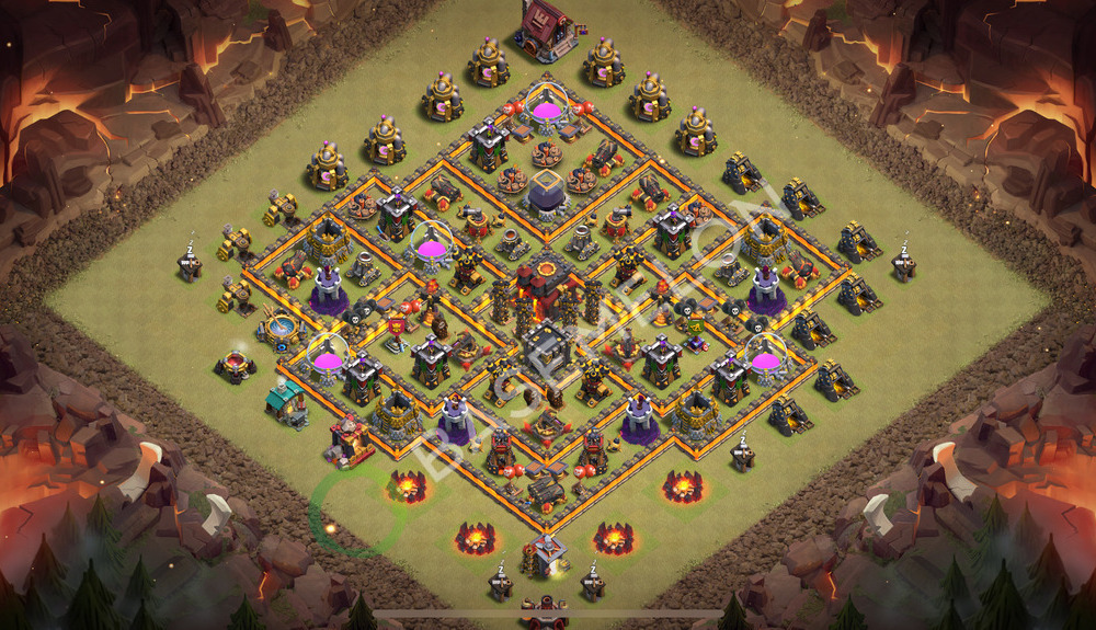 Aldea del Ayuntamiento Nivel 10 para Guerra, Anti 2 Estrellas, Anti Todo Diseño 2026, #2054