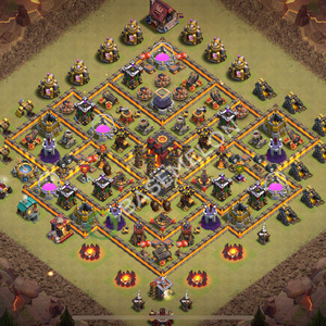 Town Hall Level 10 War Base Design 2025, Anti 2 Stars, Anti Everything, Layout #2054