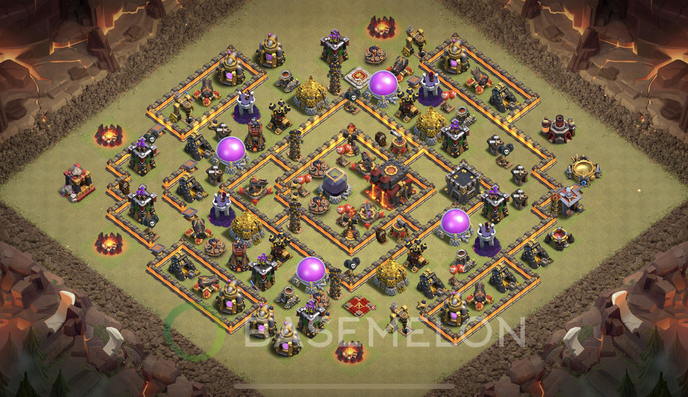 Town Hall Level 10 War Base Design 2025, Anti 3 Stars, Legend League, Layout #2065