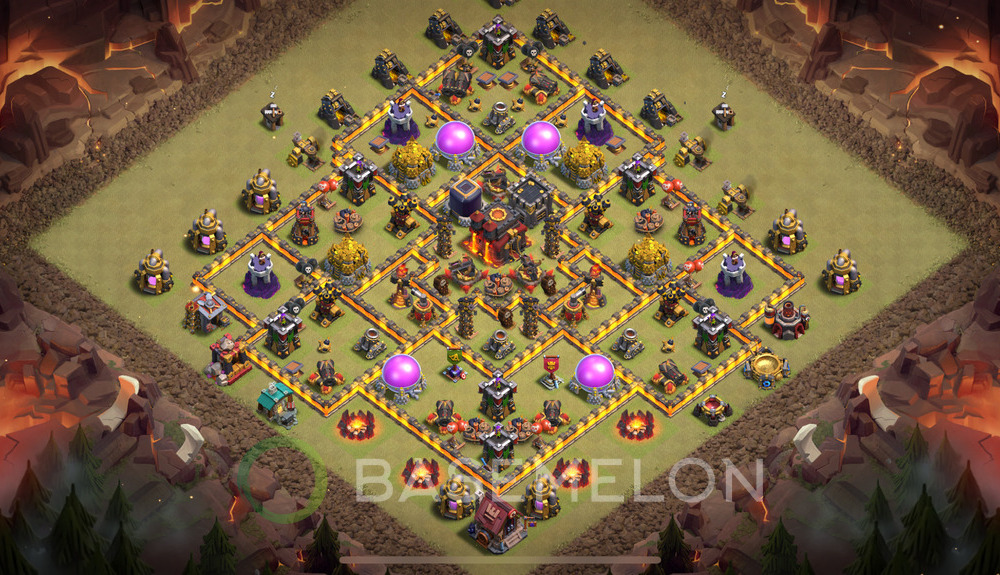 Town Hall Level 10 War Base Design 2025, Anti Everything, Hybrid, Layout #2079
