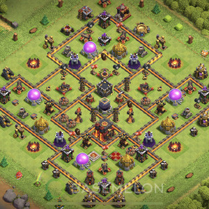 Town Hall Level 10 Farm Base Design, Anti 3 Stars, Hybrid, Layout #209