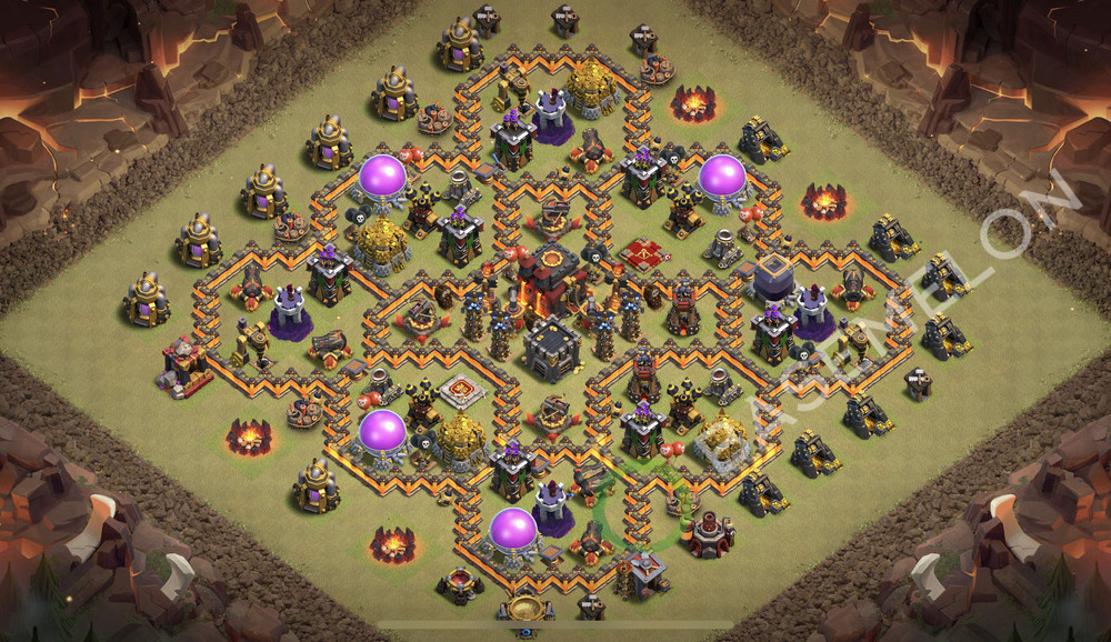Town Hall Level 10 War Base Design 2025, Anti 3 Stars, Anti Everything, Layout #2164
