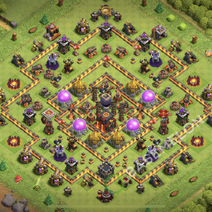 Town Hall Level 10 Farm Base Design 2025, Anti Everything, Hybrid, Layout #2173
