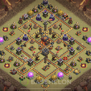 Town Hall Level 10 War Base Design, Anti Everything, Layout #219