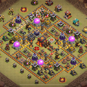 Town Hall Level 10 War Base Design 2025, Anti Everything, Hybrid, Layout #2246