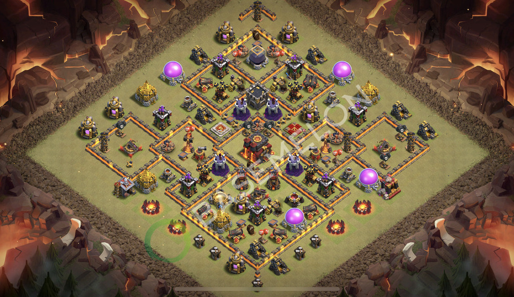 Town Hall Level 10 War Base Design 2025, Anti 2 Stars, Legend League, Layout #2270