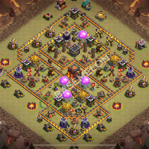 Town Hall Level 10 War Base Design 2025, Anti Everything, Hybrid, Layout #2294
