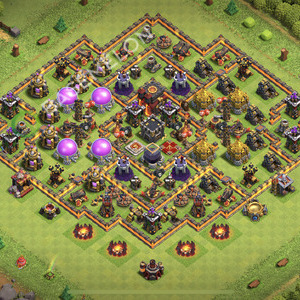 Town Hall Level 10 Farm Base Design 2025, Max Levels, Hybrid, Layout #2311