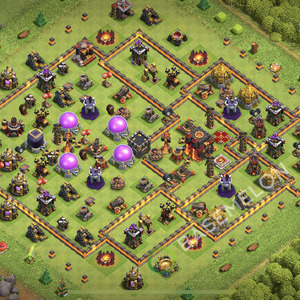 Town Hall Level 10 Farm Base Design 2025, Anti 3 Stars, Hybrid, Layout #2348