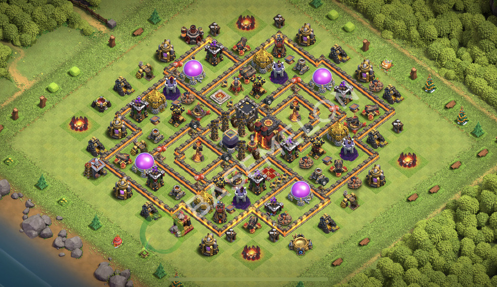 Town Hall Level 10 Farm Base Design 2025, Anti Air, Hybrid, Layout #2356