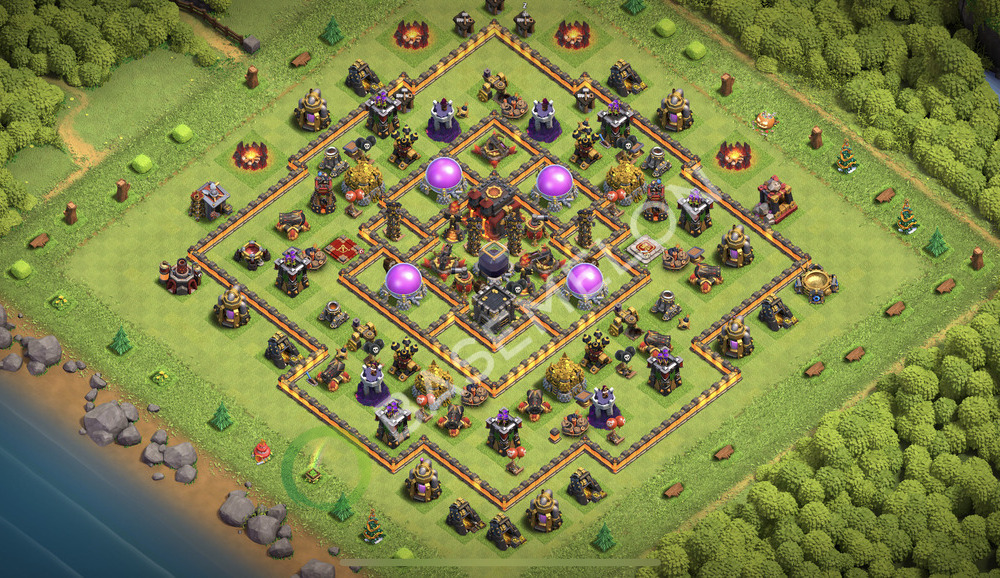 Town Hall Level 10 Farm Base Design 2025, Max Levels, Hybrid, Layout #2371