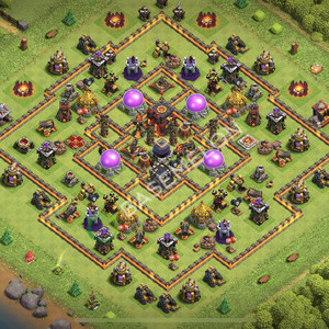 Town Hall Level 10 Farm Base Design 2025, Max Levels, Hybrid, Layout #2371