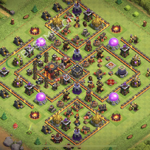 Town Hall Level 10 Trophy/Defense Base Design 2025, Anti Everything, Legend League, Layout #2399
