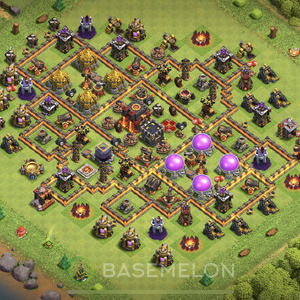 Town Hall Level 10 Farm Base Design, Hybrid, Layout #240