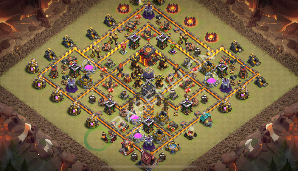 Aldea del Ayuntamiento Nivel 10 para Guerra, Anti 2 Estrellas, Liga Leyenda Diseño 2026, #2412