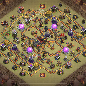 Town Hall Level 10 War Base Design 2025, Anti Everything, Hybrid, Layout #2434
