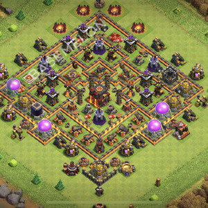 Town Hall Level 10 Trophy/Defense Base Design 2025, Anti 3 Stars, Hybrid, Layout #2441